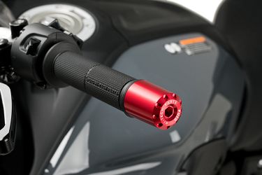 CIĘŻARKI / KOŃCÓWKI KIEROWNICY DŁUGIE PUIG DO YAMAHA X-MAX 125/250 (GWINT M16) 10-16 CZERWONE