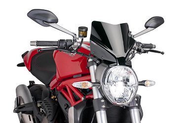 SZYBA OWIEWKA PUIG DO DUCATI MONSTER 797 / 821 / 1200 14-21 CZARNA