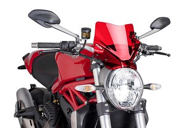 SZYBA OWIEWKA PUIG DO DUCATI MONSTER 797 / 821 / 1200 14-21 CZERWONA