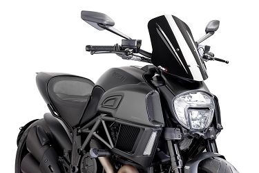image 1 for SZYBA OWIEWKA PUIG DO DUCATI DIAVEL 14-18 (TOURING) CZARNA 