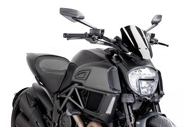 SZYBA OWIEWKA PUIG DO DUCATI DIAVEL 14-18 (SPORT) CZARNA