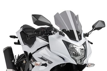 SZYBA SPORTOWA Z-RACING PUIG DO KAWASAKI NINJA 250SL 15-17 LEKKO PRZYCIEMNIONA