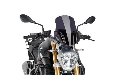 SZYBA OWIEWKA PUIG DO BMW R1200R 15-18 (SPORT, DO ORG. WSPORNIKA BMW) MOCNO PRZYCIEMNIONA