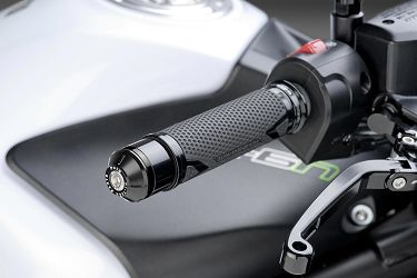 CIĘŻARKI / KOŃCÓWKI KIEROWNICY KRÓTKIE Z PIERŚCIENIAMI PUIG DO KAWASAKI ER-6N CZARNE