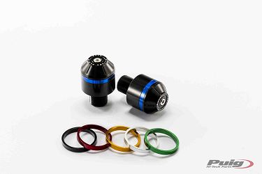 CIĘŻARKI / KOŃCÓWKI KIEROWNICY KRÓTKIE Z PIERŚCIENIAMI PUIG DO KAWASAKI ZX6R/ZX10R CZARNE