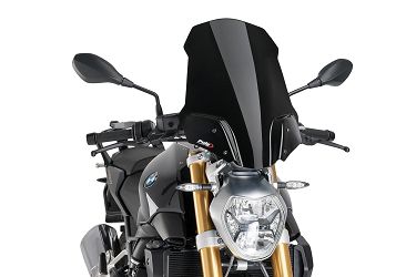 SZYBA OWIEWKA PUIG DO BMW R1200R 15-18 (TOURING, DO BMW BEZ ORG. WSPORNIKA) CZARNA