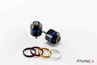 CIĘŻARKI / KOŃCÓWKI KIEROWNICY KRÓTKIE Z PIERŚCIENIAMI PUIG DO TRIUMPH STREET TRIPLE/R 13-15 CZARNE