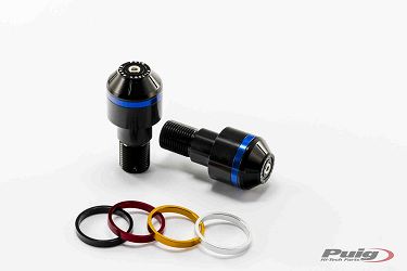 CIĘŻARKI / KOŃCÓWKI KIEROWNICY KRÓTKIE Z PIERŚCIENIAMI PUIG DO YAMAHA YZF-R125 14-15 CZARNE