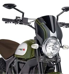 SZYBA RETROVISION PUIG DO DUCATI SCRAMBLER ICON 15-17 CZARNA