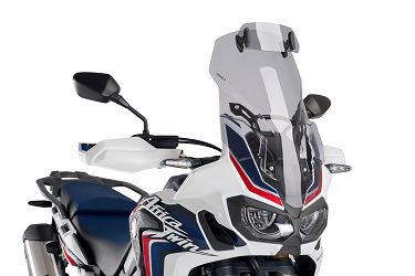 SZYBA TURYSTYCZNA PUIG DO HONDA CRF1000L AFRICA TWIN 16-19 (Z DEFLEKTOREM) LEKKO PRZYCIEMNIONA