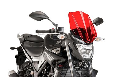 SZYBA OWIEWKA PUIG DO YAMAHA MT-03 16-19 CZERWONA