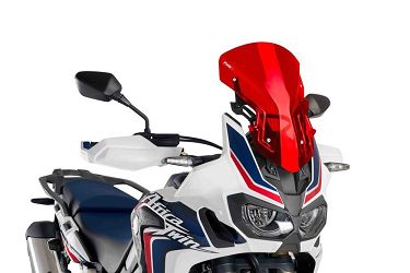 SZYBA SPORTOWA REGULOWANA PUIG DO HONDA CRF1000L AFRICA TWIN 16-19 CZERWONA