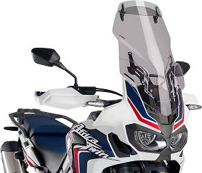 SZYBA TURYSTYCZNA (Z DEFLEKTOREM) PUIG DO HONDA CRF1000L AFRICA TWIN 16-19 LEKKO PRZYCIEMNIONA