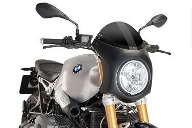SZYBA OWIEWKA PUIG RETROFAIRING DO BMW R NINE T 14-22 (PANEL CZARNY) CZARNA