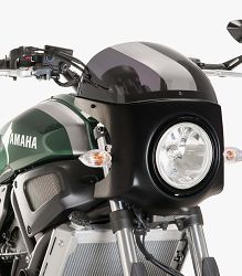 SZYBA PÓŁOWIEWKA RETRO PUIG (PANEL CARBON) DO YAMAHA XSR700 16-18 MOCNO PRZYCIEMNIONA