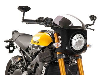 SZYBA PÓŁOWIEWKA RETRO PUIG (PANEL CARBON) DO YAMAHA XSR900 16-18 LEKKO PRZYCIEMNIONA