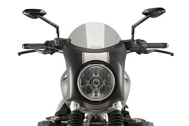 SZYBA OWIEWKA PUIG RETROFAIRING DO BMW R NINE T SCRAMBLER 16-20 (PANEL CZARNY)O 195MM LEKKO PRZYCIEMNIONA