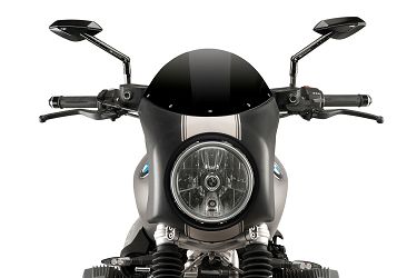 SZYBA OWIEWKA PUIG RETROFAIRING DO BMW R NINE T SCRAMBLER 16-20 (PANEL CZARNY)O 195MM CZARNA