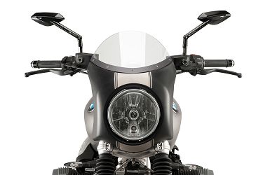 SZYBA OWIEWKA PUIG RETROFAIRING DO BMW R NINE T SCRAMBLER 16-20 (PANEL CZARNY)O 195MM PRZEZROCZYSTA