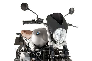 SZYBA OWIEWKA PUIG DO BMW R NINE T SCRAMBLER 16-20 (RETROVISION) CARBON/ CZARNE