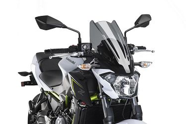 SZYBA TURYSTYCZNA NOWEJ GENERACJI PUIG KAWASAKI NINJA 650/ Z650 17-19 MOCNO PRZYCIEMNIONA