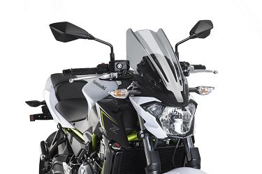 SZYBA TURYSTYCZNA NOWEJ GENERACJI PUIG KAWASAKI NINJA 650/ Z650 17-19 LEKKO PRZYCIEMNIONA