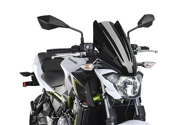 SZYBA TURYSTYCZNA NOWEJ GENERACJI PUIG KAWASAKI NINJA 650/ Z650 17-19 CZARNA