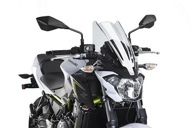 SZYBA TURYSTYCZNA NOWEJ GENERACJI PUIG KAWASAKI NINJA 650/ Z650 17-19 PRZEZROCZYSTA
