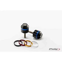 CIĘŻARKI / KOŃCÓWKI KIEROWNICY KRÓTKIE Z PIERŚCIENIAMI PUIG DO YAMAHA MT-09 TRACER CZARNE