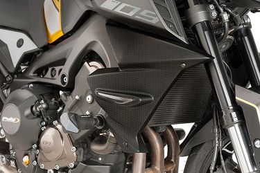 BOCZNE PANELE CHŁODNICY DO YAMAHA MT-09 17-20 (Z KIERUNKOWSKAZAMI) CARBON