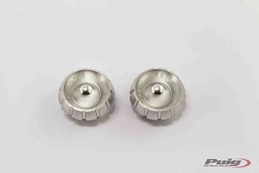 CIĘŻARKI / KOŃCÓWKI KIEROWNICY PUIG - UNIWERSALNE ZAŚLEPKI OZDOBNE - MODEL THRUSTER SREBRNE