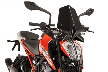 SZYBA OWIEWKA PUIG DO KTM 125 / 390 DUKE 17-21 CZARNA