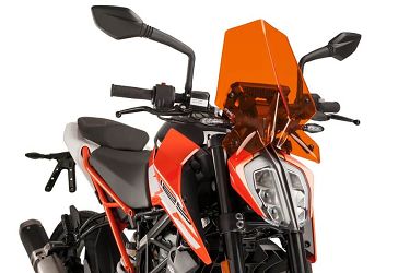 SZYBA OWIEWKA PUIG DO KTM 125 / 390 DUKE 17-21 POMARAŃCZOWA