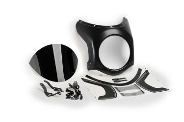 SZYBA PÓŁOWIEWKA RETRO PUIG DO HONDA CB1100 (PANEL- CARBON) O195 CZARNA