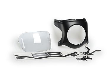 SZYBA PÓŁOWIEWKA RETRO PUIG DO TRIUMPH BONNEVILLE SPEEDMASTER (PANEL- CZARNY) O180 PRZEZROCZYSTA