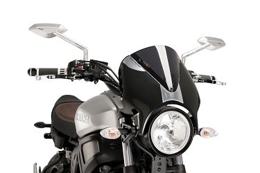 SZYBA OWIEWKA PUIG RETROVISION DO YAMAHA XSR700 / XSR900 16-21 (PANEL-CZARNY) O 195 MM MOCNO PRZYCIEMNIONA