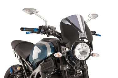 SZYBA OWIEWKA PUIG RETROVISION DO YAMAHA XSR700 / XSR900 16-21 (PANEL-CZARNY) O 195 MM LEKKO PRZYCIEMNIONA