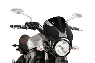 SZYBA OWIEWKA PUIG RETROVISION DO YAMAHA XSR700 / XSR900 16-21 (PANEL-CZARNY) O 195 MM CZARNE