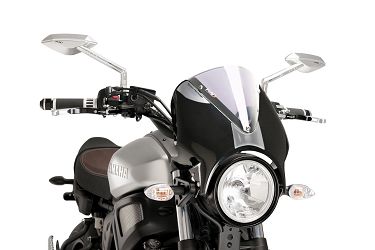 SZYBA OWIEWKA PUIG RETROVISION DO YAMAHA XSR700 / XSR900 16-21 (PANEL-CZARNY) O 195 MM PRZEZROCZYSTA