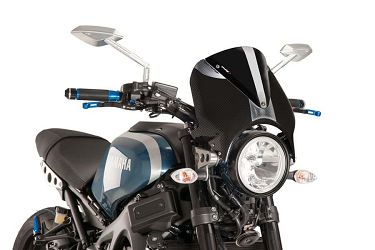 SZYBA OWIEWKA PUIG RETROVISION DO YAMAHA XSR700 / XSR900 16-21 (PANEL-CARBON) O 195 MM CZARNE