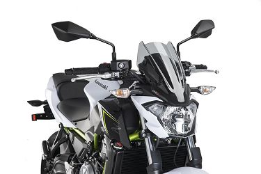 SZYBA SPORTOWA NOWEJ GENERACJI PUIG DO KAWASAKI Z650 17-19 LEKKO PRZYCIEMNIONA