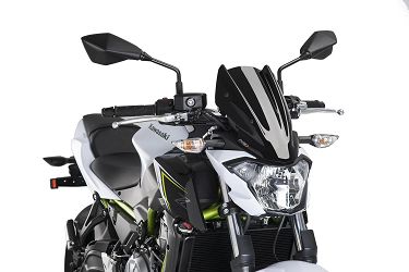 SZYBA SPORTOWA NOWEJ GENERACJI PUIG DO KAWASAKI Z650 17-19 CZARNA