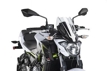SZYBA SPORTOWA NOWEJ GENERACJI PUIG DO KAWASAKI Z650 17-19 PRZEZROCZYSTA