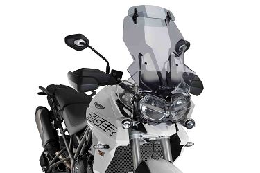 SZYBA TURYSTYCZNA PUIG DO TRIUMPH TIGER 800 / XC 18-19 (Z DEFLEKTOREM) LEKKO PRZYCIEMNIONA
