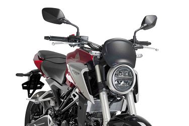 SZYBA OWIEWKA PUIG RETROPLATE DO HONDA CB125R / CB300R 18-22 CZARNY MAT