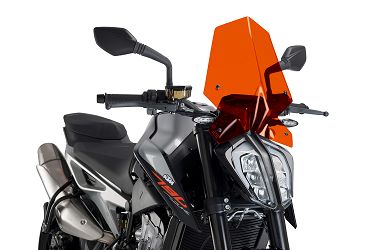 SZYBA OWIEWKA PUIG DO KTM 790 DUKE 18-21 / 890 DUKE 20-21 POMARAŃCZOWA
