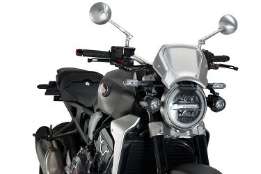 SZYBA OWIEWKA PUIG RETROPLATE DO HONDA CB650R 19-22 / CB1000R 18-20 (SREBRNA)