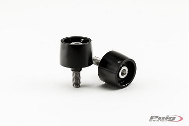 CIĘŻARKI / KOŃCÓWKI KIEROWNICY PUIG - PODSTAWA / BAZA CZARNA - MODEL THRUSTER DO YAMAHA MT-07 TRACER