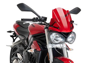SZYBA OWIEWKA PUIG DO TRIUMPH STREET TRIPLE S 16-19 CZERWONA