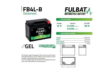 AKUMULATOR ŻELOWY BEZOBSŁUGOWY FULBAT FB4L-B